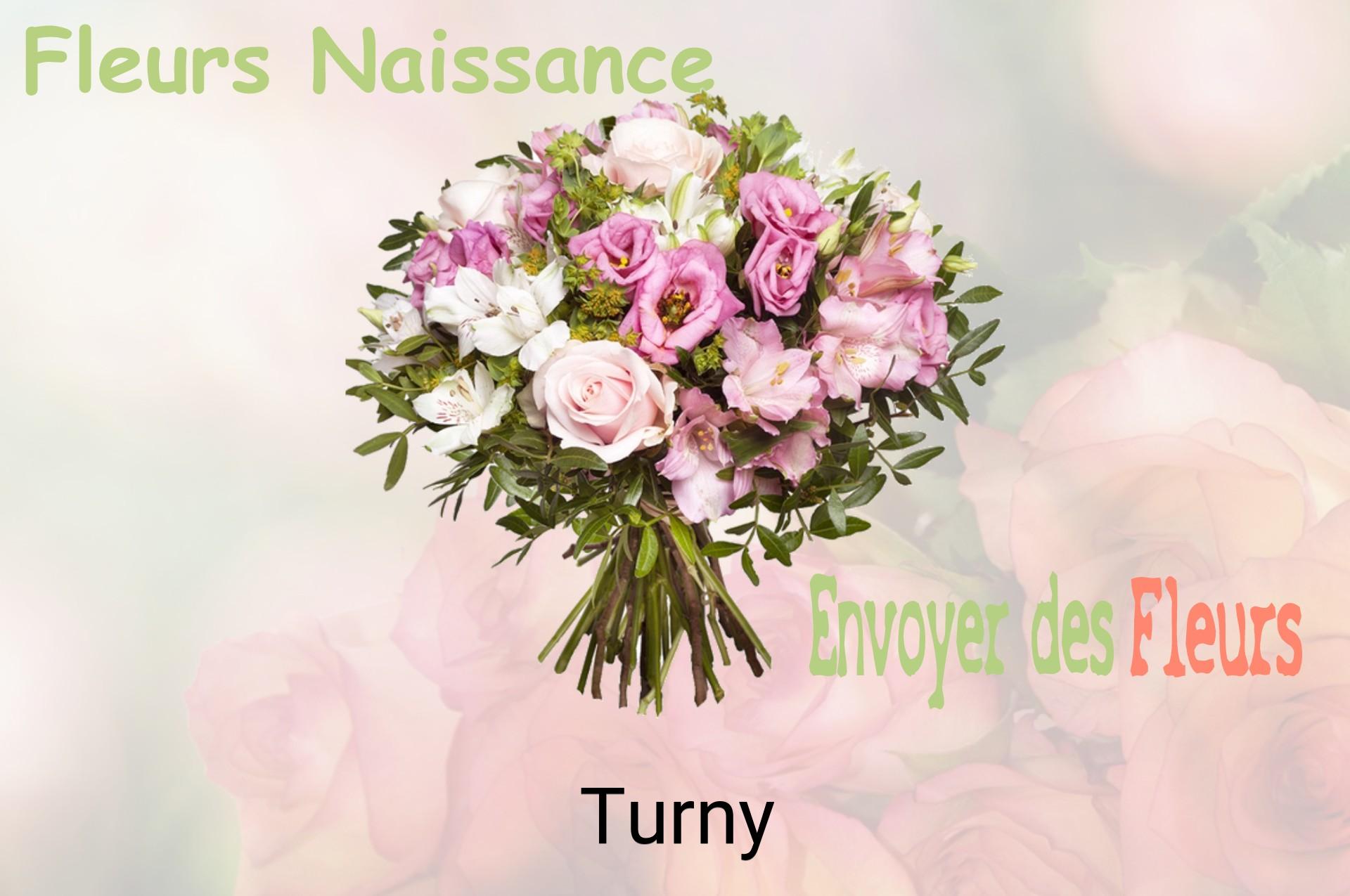 Bouquet de fleurs de naissance livré à Turny